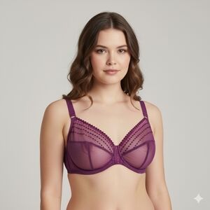 Fantasie Side Support Blue Underwire Unpadded Unlined Bra FL2982 38i Lingerie